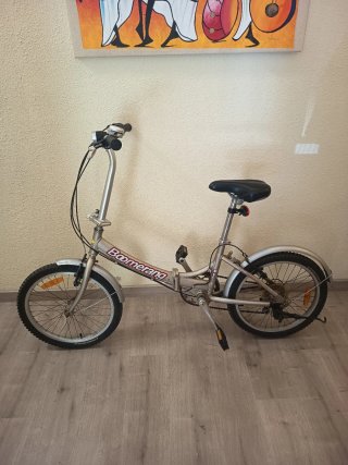 Bicicleta Plegable Boomerang Plata