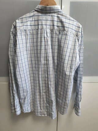 Camisa Tommy Hilfiger cuadros azul y blanco