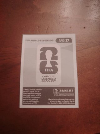 Cromo Messi ARG 17 Panini Mundial 2026
