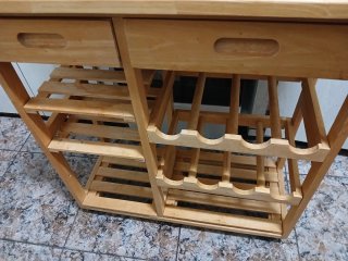 Mesa de cocina madera y cerámica