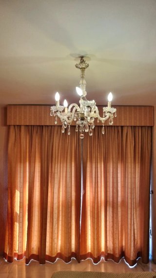 Cortinas de tela rosa