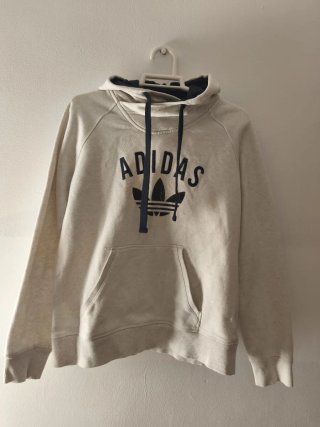 Sudadera Adidas Beige con Logo