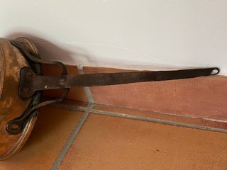 Vintage Copper Pan with Long Iron Handle