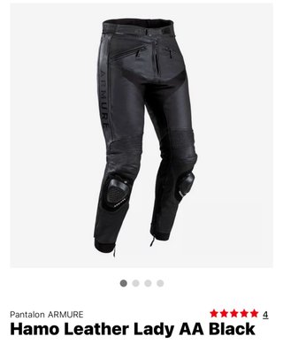 Pantalón ARMURE Hamo Leather Lady AA Negro