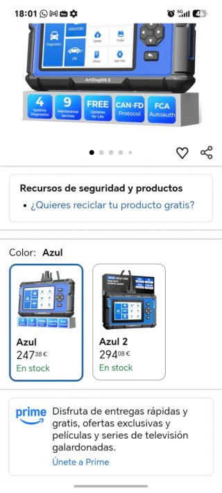 Máquina de diagnóstico automotriz TOPDON ArtiDiag6