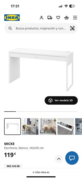 Escritorio IKEA MICKE Blanco