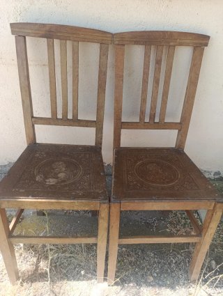 2 Sillas Vintage Madera