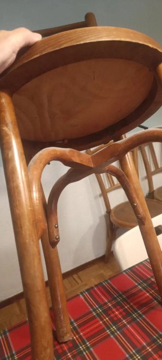 Silla de comedor vintage de madera