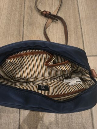 Bolso Misako azul y marrón