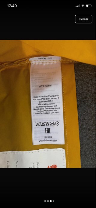 Mochila Fjallraven Kanken Amarilla