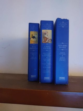 tre volumi Leonardo da Vinci Goldoni Pirandello