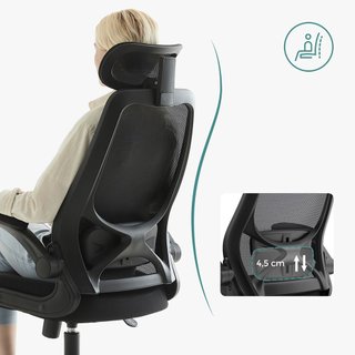 Silla de Oficina Ergonómica SONGMICS Negra
