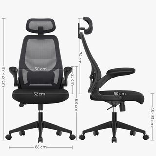 Silla de Oficina Ergonómica SONGMICS Negra