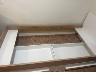 Cama infantil con cajones 90