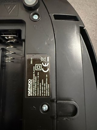Radio Cassette CD Daewoo Negra