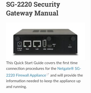 Netgate SG-2220 Security Gateway Manual
