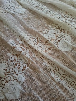 2 Cortinas Vintage Encaje Calado
