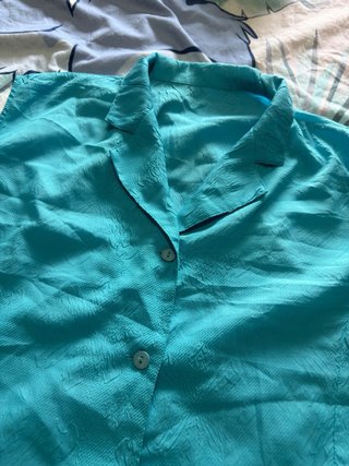 Blusón sin mangas azul de verano