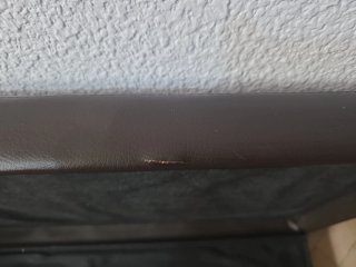 Baúl Plegable Piel Sintética Marrón Oscuro