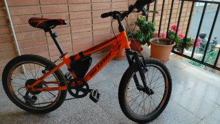 Bicicleta infantil todoterreno naranja