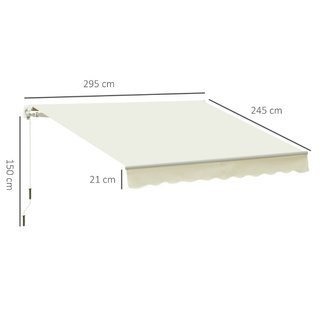 Tenda da Sole Avvolgibile a Caduta con Manovella,