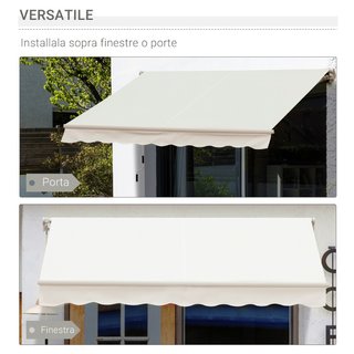 Tenda da Sole Avvolgibile a Caduta con Manovella,