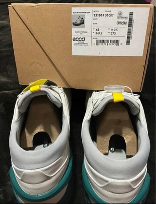 Zapatos de golf Ecco blancos y verde azulado