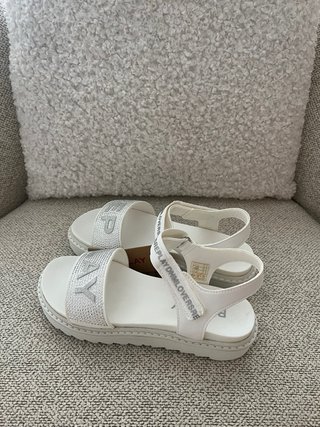 Sandalias Replay Blancas y Plateadas