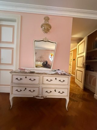 Tocador vintage con espejo y cajones
