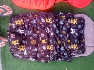 Saco de bebé azul con osito