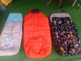 Saco de bebé azul con osito