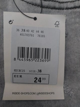 Pantalón corto INSIDE gris Talla 38