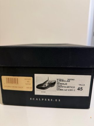Zapatos Scalpers ante hebilla marrones 45