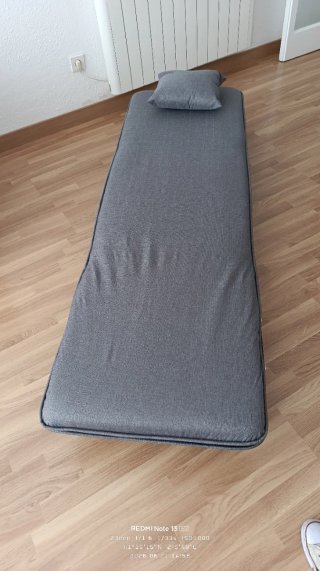 Sillón Cama Plegable Gris WOLTU