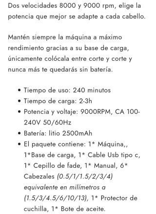 Máquina Cortapelo Kemei KM-1670 Profesional