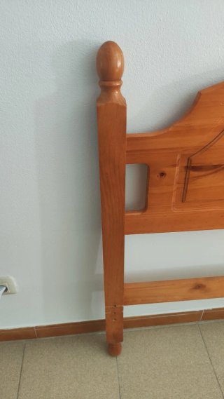 Cabecero madera pino cama 90