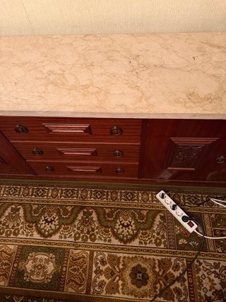 Mueble TV Madera Maciza y Mármol
