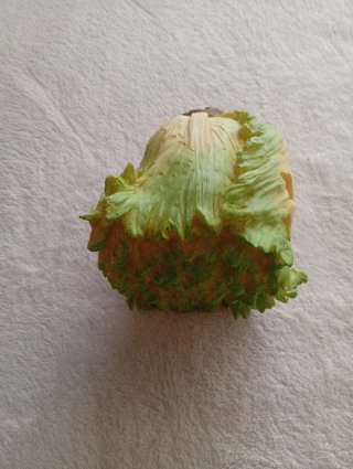 Soporte y 6 cuchillos de untar en forma de lechuga