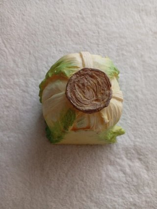 Soporte y 6 cuchillos de untar en forma de lechuga