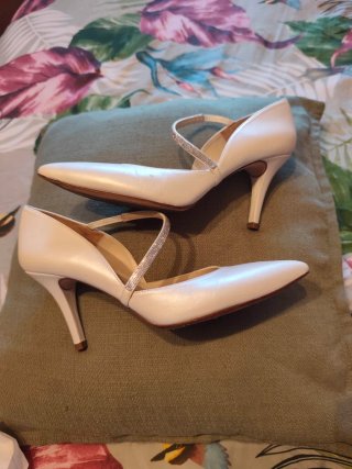 Zapatos de Novia Unisa Blancos Tacón
