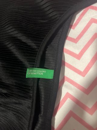 Vestido Negro Benetton Talla M