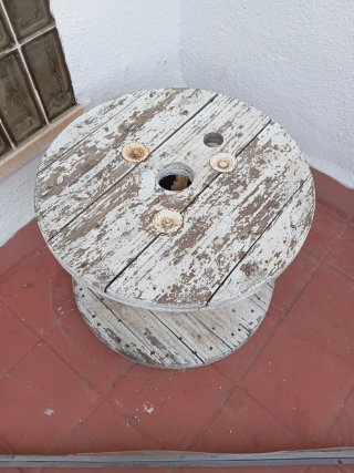 Mesa Rústica Bobina Madera