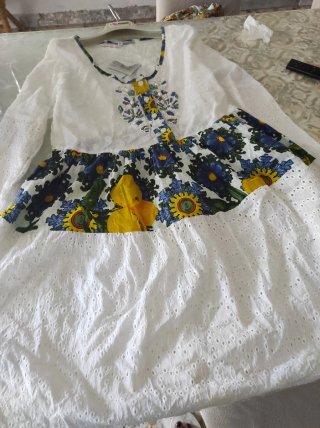 Vestito bianco mare manica 3/4