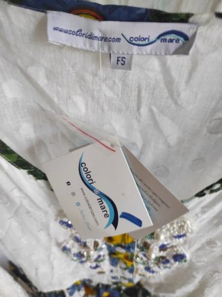 Vestito bianco mare manica 3/4