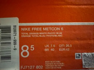 Nike Free Metcon 6 Scarpe Arancioni Blu