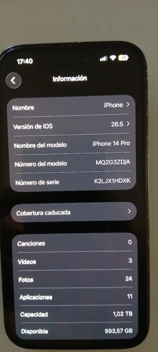 iPhone 14 Pro 1TB,bateria 100%