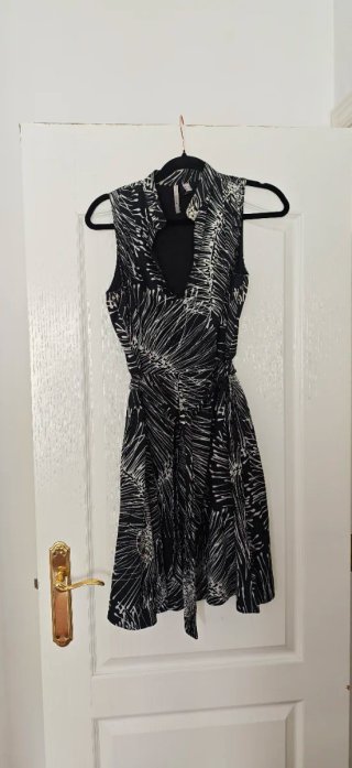 Vestido Verano Negro y Blanco