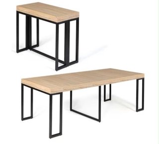 Mesa Comedor Extensible Industrial Madera