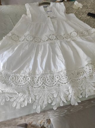 Vestito bianco con pizzo - taglia XS