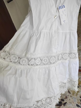 Vestito bianco con pizzo - taglia XS